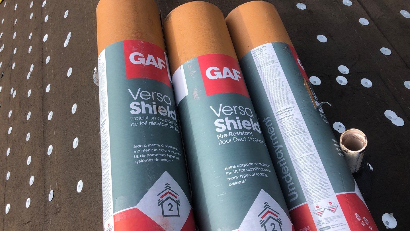 GAF roof deck protection materials used on the project