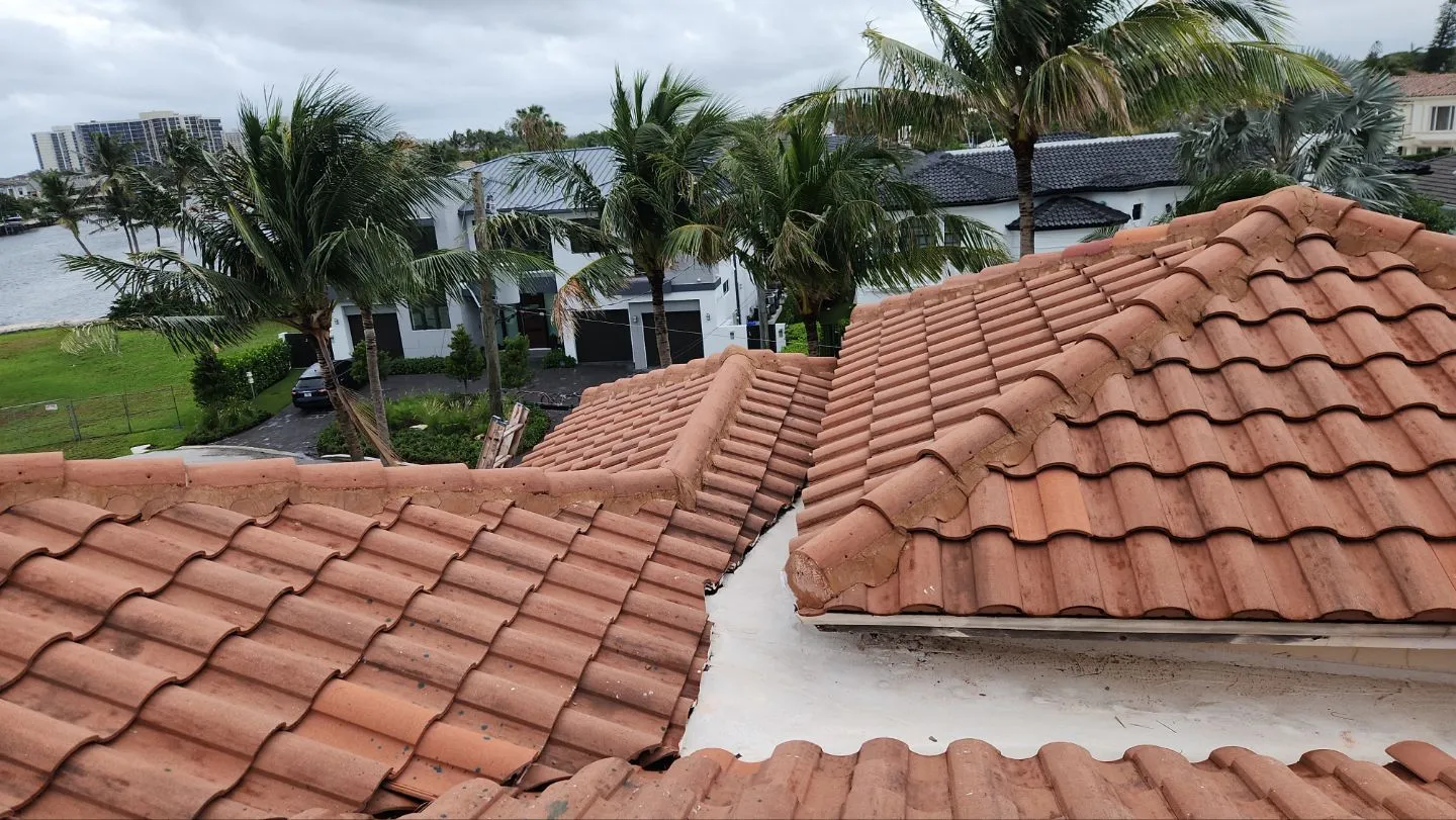 Residential roof replacement project in South Florida